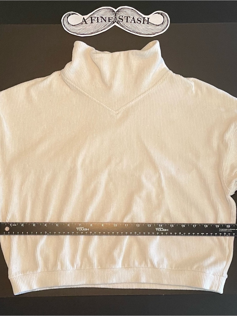 Madewell Cream Ribbed Mock Neck sweater Medium